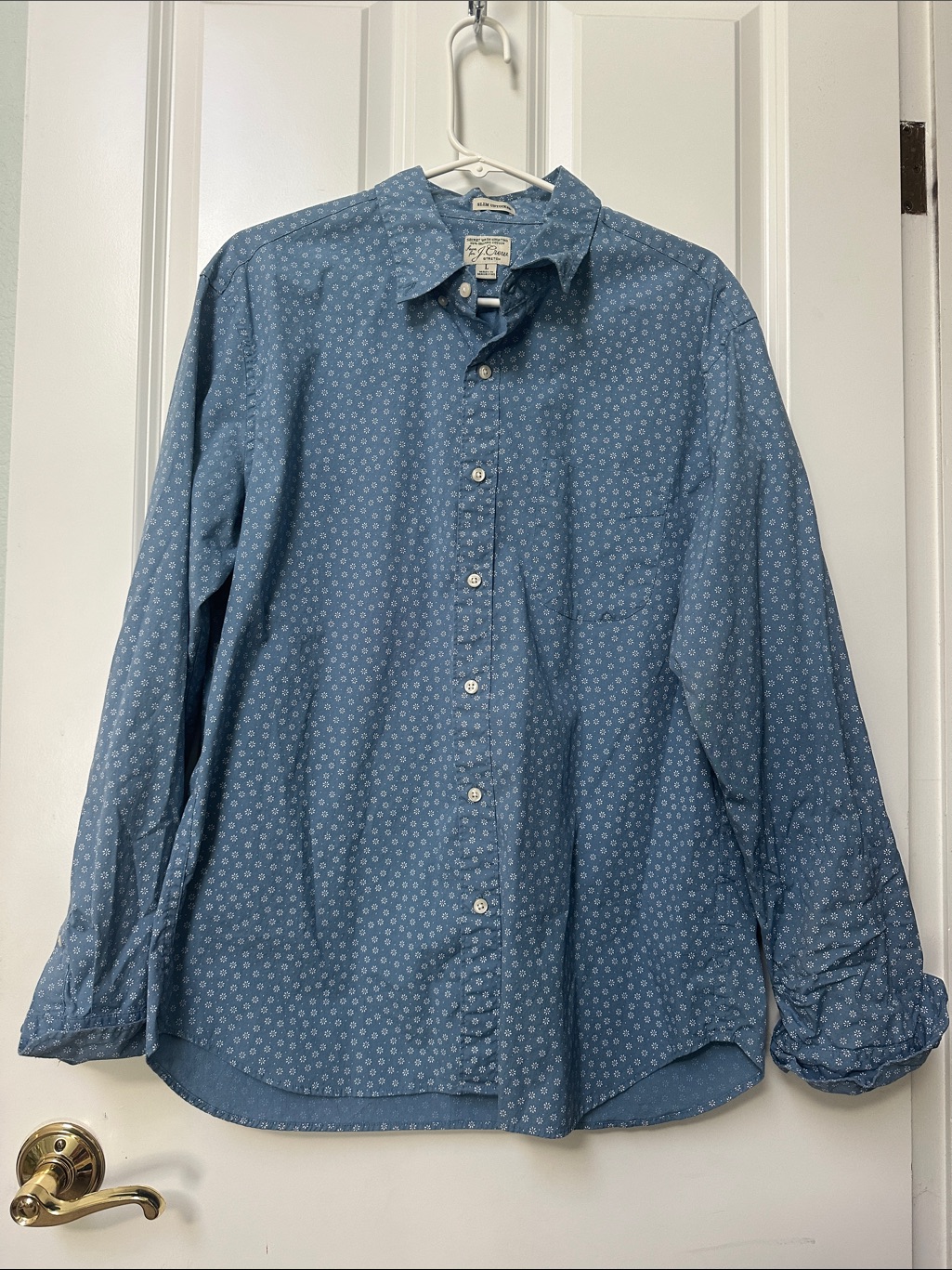 J. Crew Blue Printed Button-Down Shirt - Men